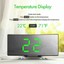 thumbnail 4 - Digital Alarm Clock LED Mirror Display Temperature Snooze Table USB Clocks Home