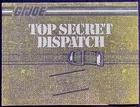 GI JOE TOP SECRET DISPATCH Promotional Insert 1985-1986 Real American Hero Hasbr