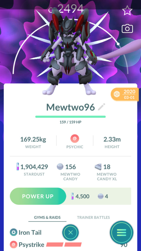 Mewtwo Pokemon Trade Go