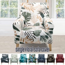 Sofá individual sillón funda floral elástica funda de silla respaldo alto proteger