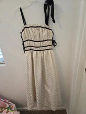 Women's Lifestyled Maxi Dress Size S Tie on the Sides Gold NWT