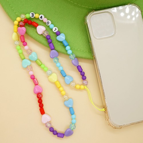 Anti-verlorene Handykette Fräulein Telefonriemen Aus Kunstharz Perlen Lanyards - Zdjęcie 9 z 10