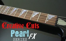 Shark Fin ABALONE Fret Markers Vinyl Inlay Stickers Decals for ANY GUITAR