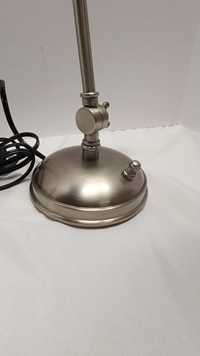 Pottery Barn 3 Way Adjustable Task Desk Lamp Silver Heavy Vintage - Picture 5 of 10