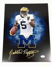 Jabrill Peppers Signed Michigan 11x14 Photo JSA Coa