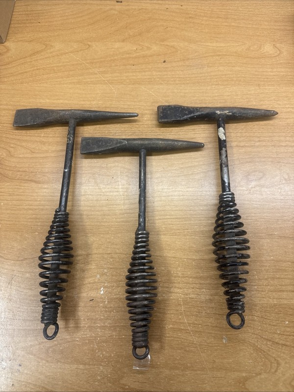 3-Welding Chipping Hammer Tool Black Metal Spiral LOT