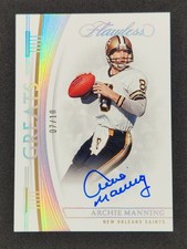 2022 Panini Flawless Archie Manning GREATS Signatures Signed Auto SSP /10 Saints