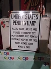 Vintage Large United States Penitentiary Alcatraz Prison Porcelain Enamel Sign