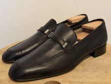 Fratelli Rossetti Slipper Loafer Schuhe Gr. 43,5 (9,5) schwarz Glattleder