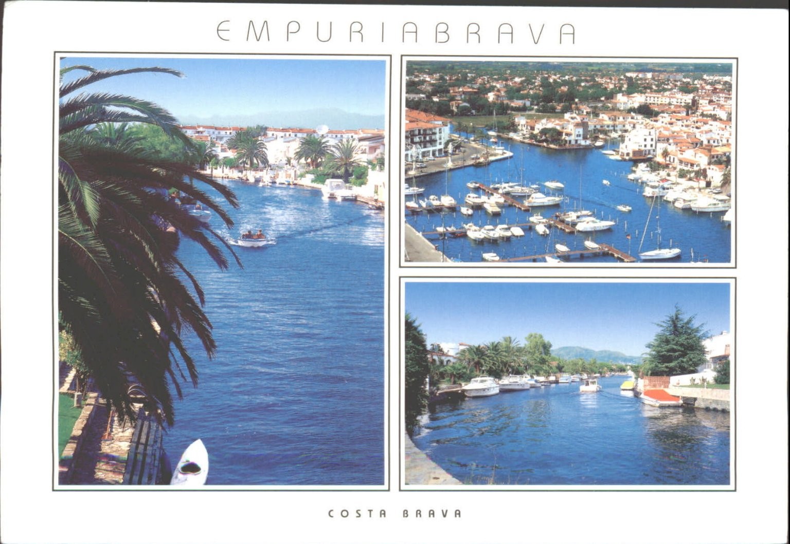 Empuriabrava Costa Brava Spain Postcard Marina Canals Palm Trees 2006 Posted