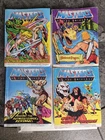 1980's VINTAGE LOT of  4 HE-MAN MASTERS OF THE UNIVERSE MINI COMIC BOOKS