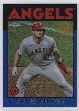 2021 Topps Silver Pack Series 2 1986 Chrome Baseball Blue 61/150 Mike Trout o3p