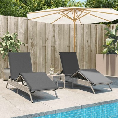 Sonnenliege Gartenliege Relaxliege Gartenmöbel Verstellbar Poly Rattan vidaXL