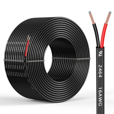 16 Gauge 2 Conductors 50FT Electrical Wire Flexible Low Voltage PVC Copper Clad