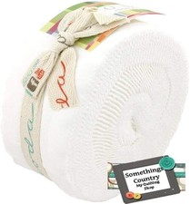 Moda Bella Solids White Bleached 9900-98 Jelly Roll, 40 2.5x44-inch