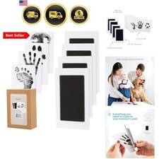 4-Pack Clean-Touch Ink Pad Kit, Mess-Free Inkless Hand and Footprint Kit, Bab...