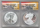 2012-S (2) Coin Silver Eagle SF Mint First Release Set ANACS PR70 & RP70;Z871