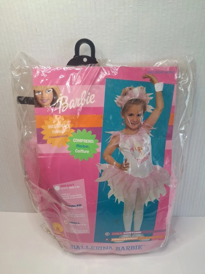 Bailarina Barbie Niño Disfraz Talla Pequeña Vintage 2000 Halloween Disfraz Rubíes Foto 2 de 4