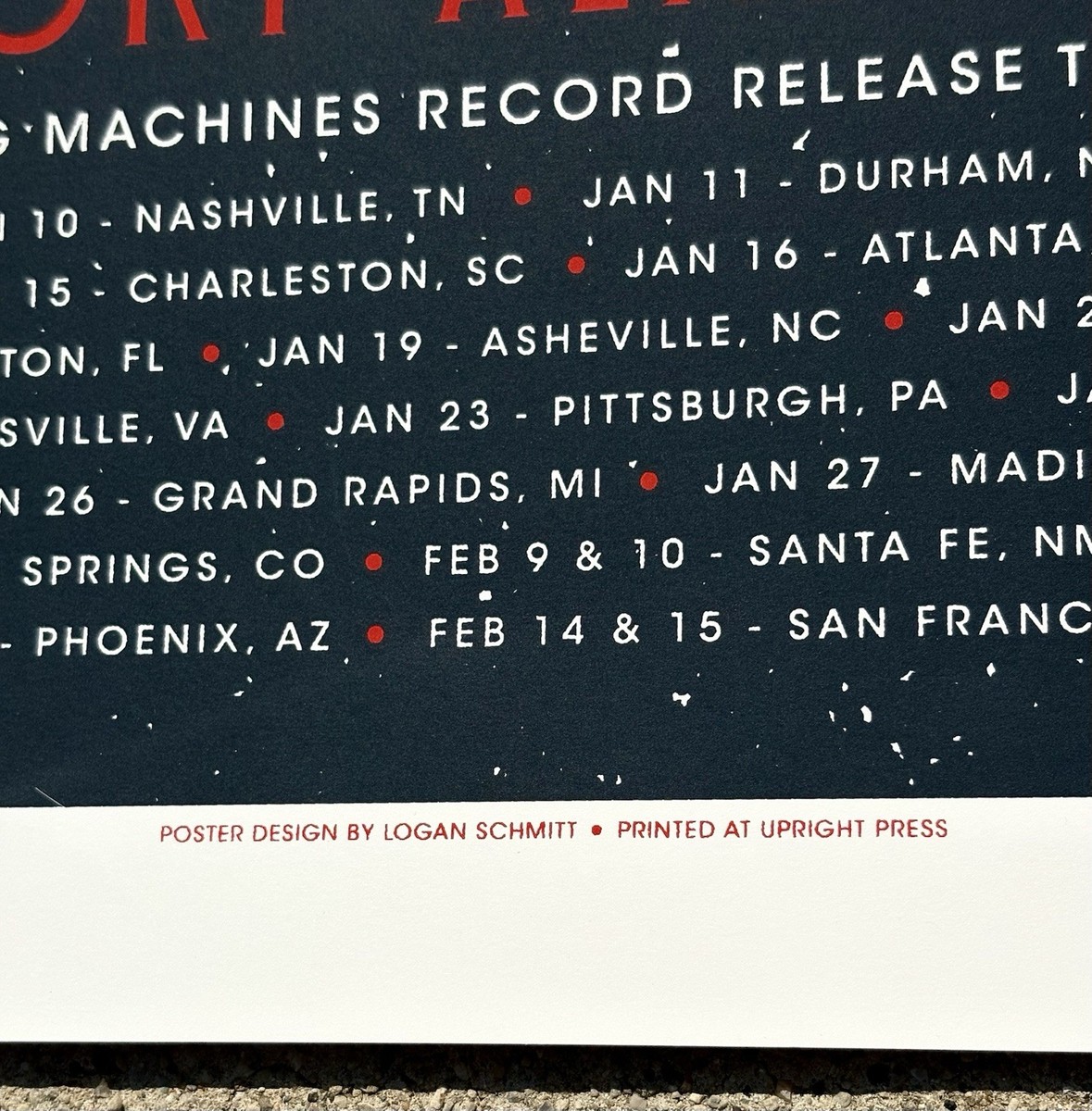 GREGORY ALAN ISAKOV SIGNED Poster JSA COA 2019 Tour | eBay
