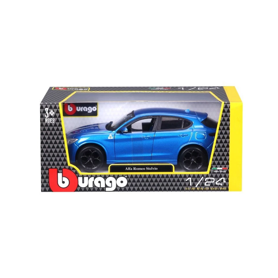 18-21086 Bburago - Alfa Romeo Stelvio, blu - Scala 1:24 - Immagine 4 di 4
