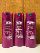 3 Garnier Fructis Full & Plush Fortifying Shampoo 12.5 Oz. Each