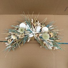 18" Handmade Mixed Sea Shell Wreath Nautical Beach Decor Tropical Ocean
