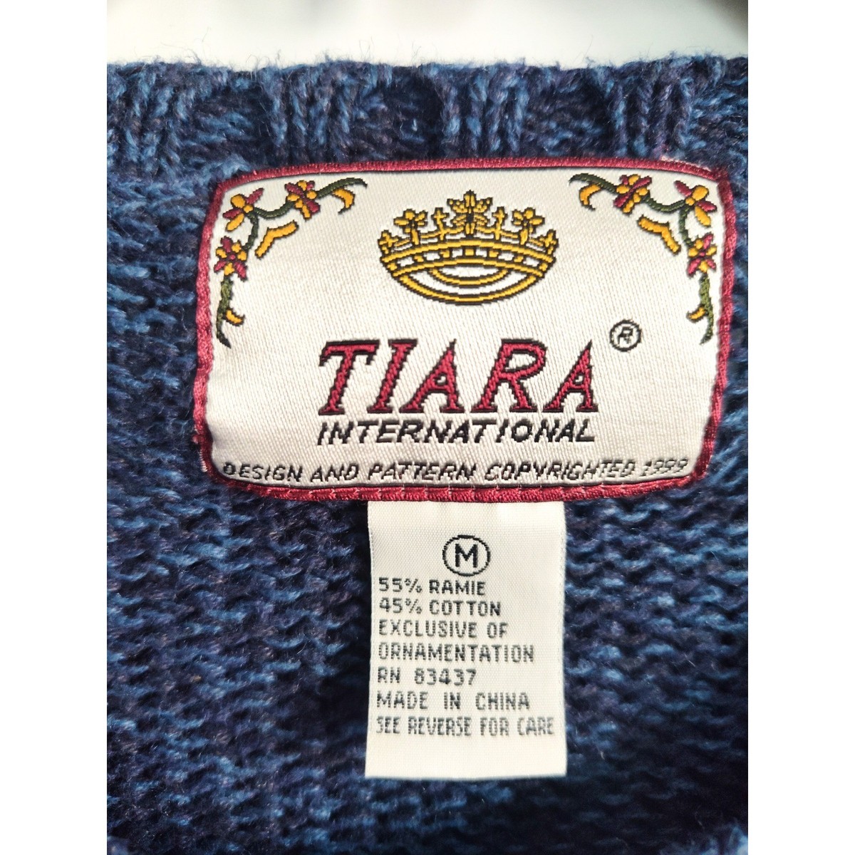 Vintage Cardigan Sweater Medium 90s Blue Christmas Teddy Bear