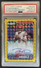 2024 Topps Chrome Jayden Daniels Auto RC Yellow Geometric Refractor #/75 PSA 10