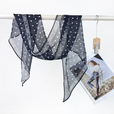 100 Mulberry Silk Scarf totem Print Shawl Square Bandanna 165X32cm Neckerchief