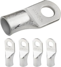 5pcs 4/0 AWG 1/2 Stud Tinned Copper Wire Lugs Battery Lugs Ring Terminals