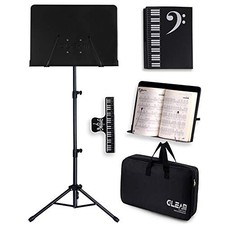 Sheet Music Stand - 4 in 1 Dual-Use Desktop Book Stand Metal with Carrying