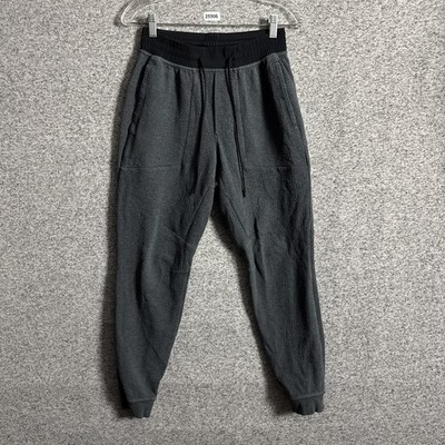 Lululemon Men's Size Small Gray Black Textured At Ease Jogger Pants Drawstring