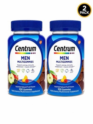 (2 Pack) Centrum Men Multigummies 100ct Each Exp: 03-2027+ M26