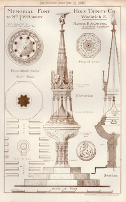Druck Gedenkschrift Heilige Dreifaltigkeit Kirche Woolwich E Gebäude Nachrichten 12. Dezember 1890