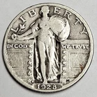 1928 S San Francisco Mint Standing Liberty Quarter 25c 90% Silver Coin d468