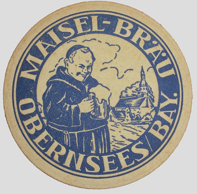alter Bierdeckel, Brauerei  Maisel-Altbräu / Maisel-Bräu, Obernsees