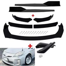 For Toyota Yaris Black Front Bumper Spoiler+Side Skirt+Rear Lip Body Kits US