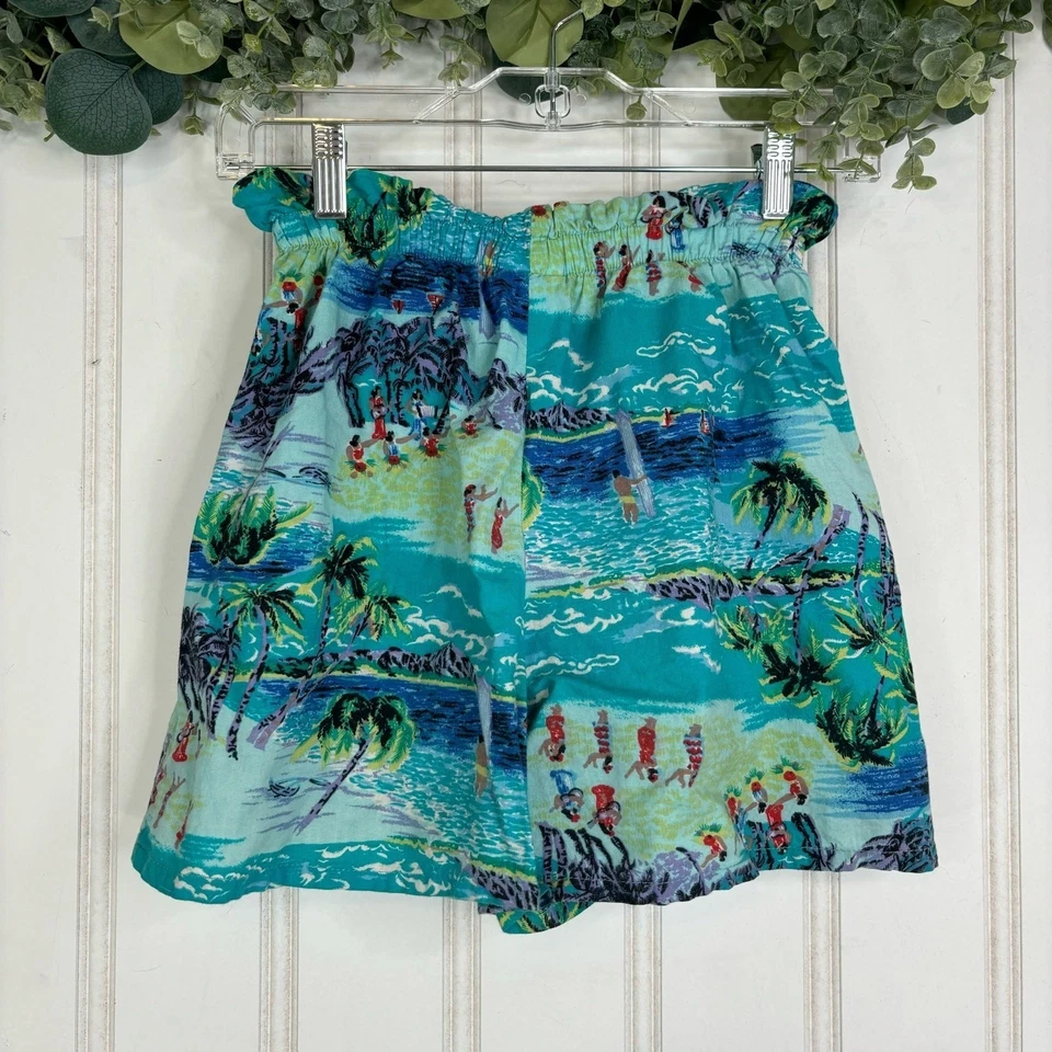 OP Ocean Pacific Casual Shorts SMALL Vacation Hawaiian Turquoise Beach Surfer - Image 2 of 4