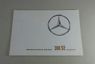 Póster Prospecto Mercedes-Benz 300 SE W112 Coupé Cabriolet, Stand 02/1962 - Imagen 1 de 3