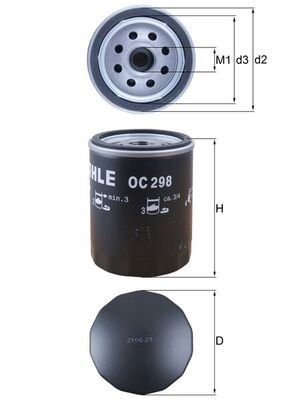 Knecht OC 298 oil filter for Land Rover