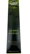 GONESH HOLIDAY INCENSE STICKS HALLOWEEN SPIDER POTION SCENT 20 PER PACK USA