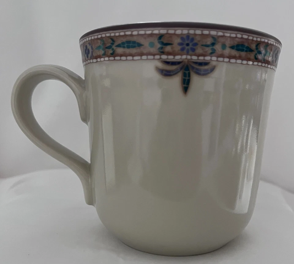 Taza de gres Noritake Chaparral 8482 beige café marrón té 12 oz Indonesia Foto 2 de 4
