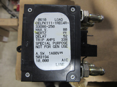 Airpax Sensata CELPK111-1REC4B-33086-250 Circuit Breaker 3P 250A 80VDC Max NEW!!