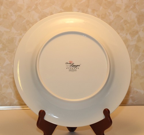 PLATO DE CENA DE FLORES FLORALES AMERICAN LIMOGES 10-3/4 - Imagen 3 de 5