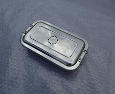 Stainless Steel Instrument Sterilization Tray w/ Silicone Pads 19.7 x 10.7 x 3cm