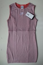 NIKE AIR SPORTSWEAR STRETCH KNIT SLEEVELESS DRESS - PINK DD5437-814 WOMEN S