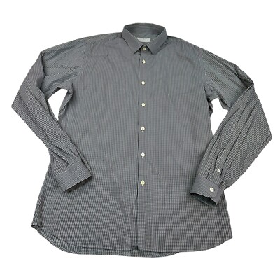 Prada checkered Cotton Shirt Mens Size 41 / 16 Made In Italy | eBay