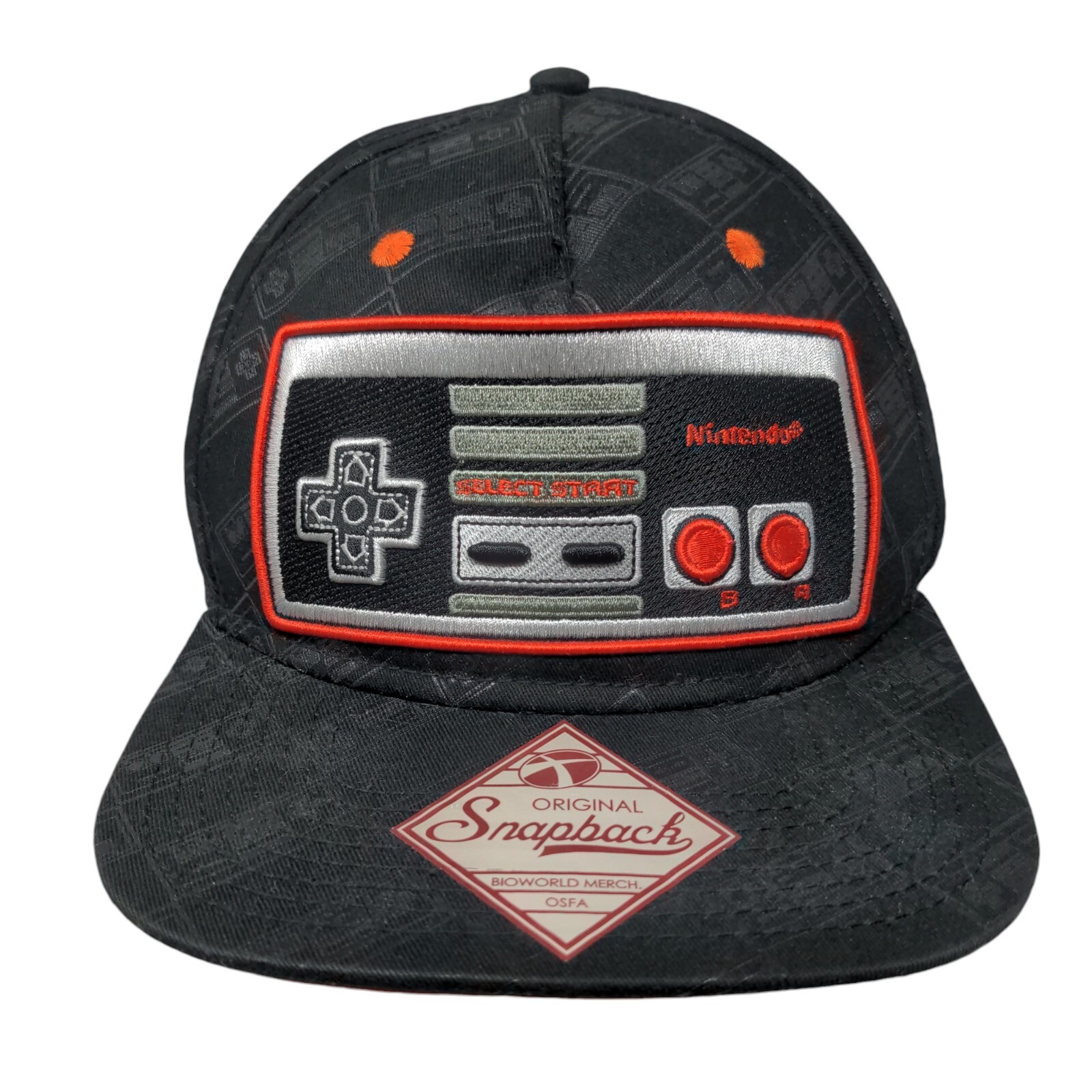 Nintendo NES Controller Snapback Hat Black OSFM A… - image 1