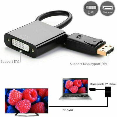 NEW Display Port  DP Male to DVI  Female Adapter Cable Converter for Laptop PC