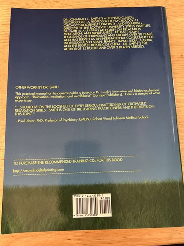 RELAXATION, MEDITATION & MINDFULNESS SELF-TRAINING MANUAL By Jonathan C. Smith - Picture 3 of 5